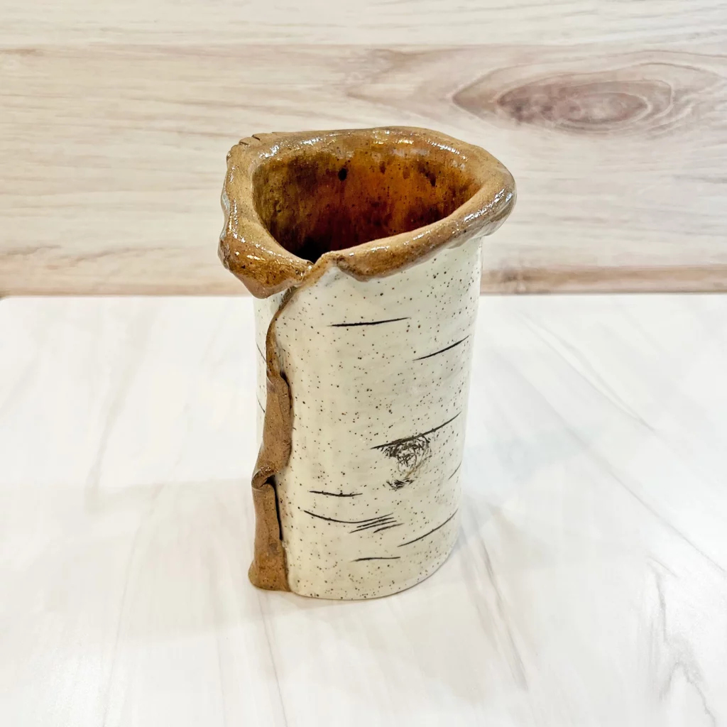 Large Birch Bark Vase