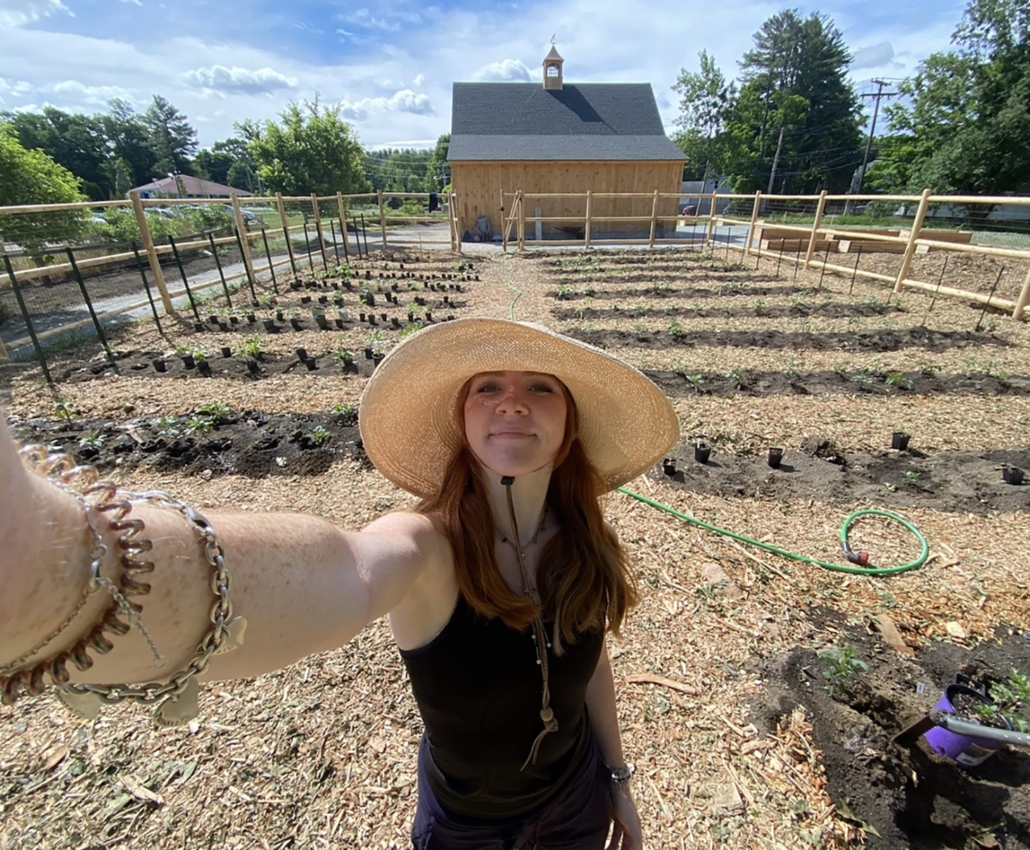 View of Cassie at STEMS Wayland Farm on a sunny day